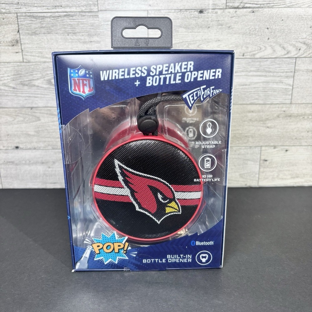 NFL Arizona Cardinals Wireless Speaker‎ and Bottle Opener NIB